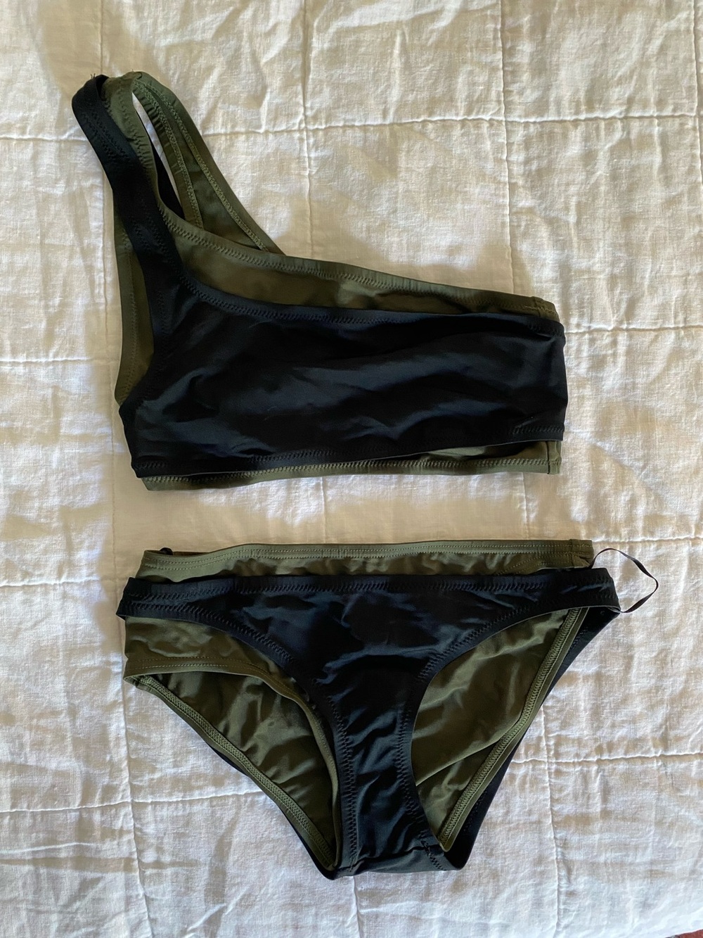 Proenza Schouler one shoulder swim set